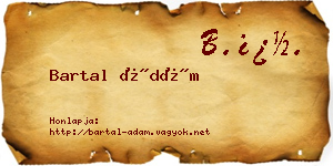Bartal Ádám névjegykártya